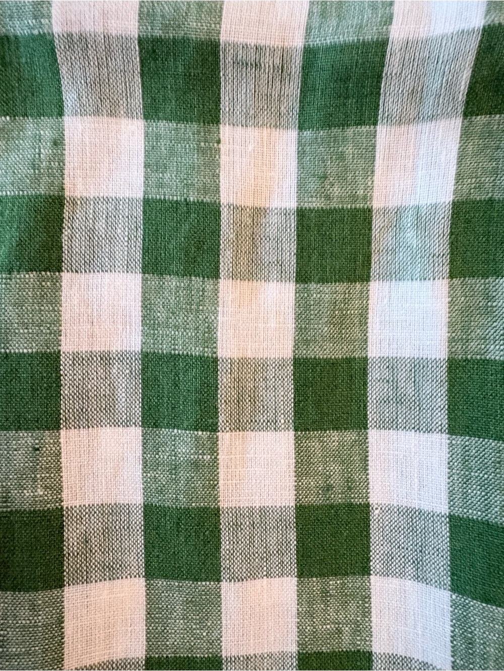 NEW Amour Linen Women’s Mona Maxi Linen Skirt In Green Gingham Small S - Picture 6 of 7